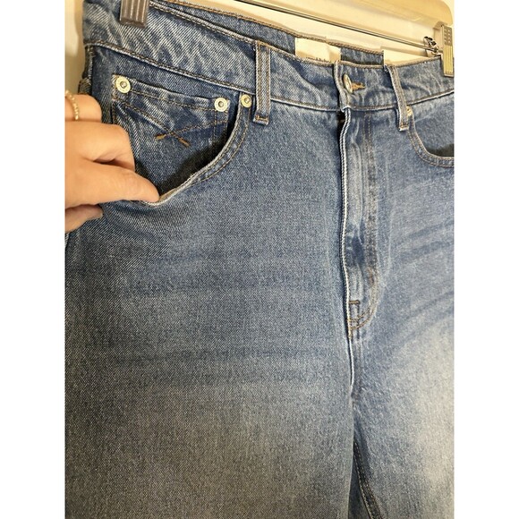 UNPUBLISHED Rae Wilshire High Rise Straight Blue Jeans Denim Women's 29 NWT - Picture 3 of 11